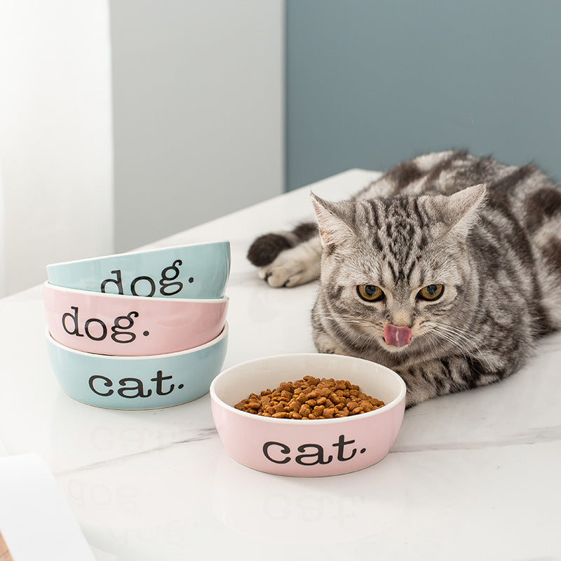 Eco Friendly Sublimation Custom Pet Cat Food Water Feeding Ceramic Dog Bowl