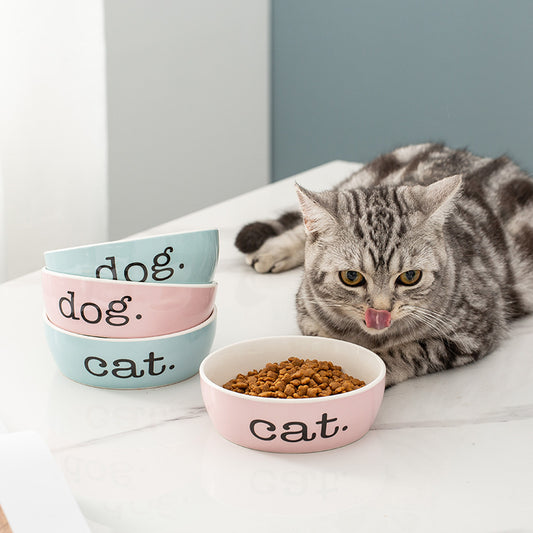 Eco Friendly Sublimation Custom Pet Cat Food Water Feeding Ceramic Dog Bowl