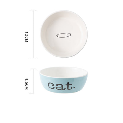 Eco Friendly Sublimation Custom Pet Cat Food Water Feeding Ceramic Dog Bowl