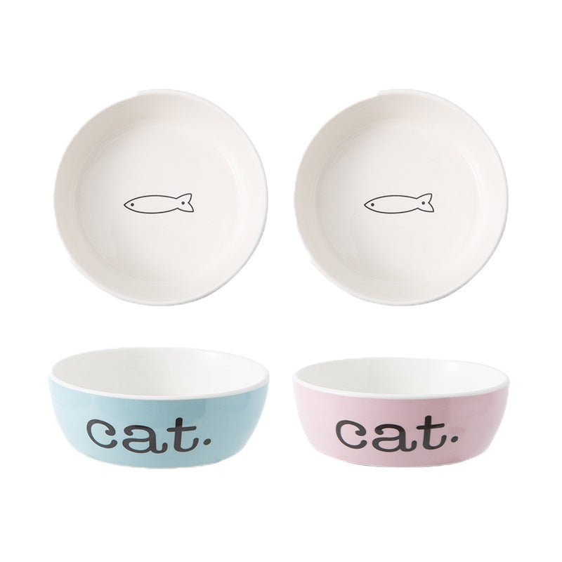 Eco Friendly Sublimation Custom Pet Cat Food Water Feeding Ceramic Dog Bowl