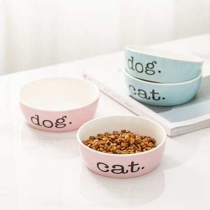 Eco Friendly Sublimation Custom Pet Cat Food Water Feeding Ceramic Dog Bowl